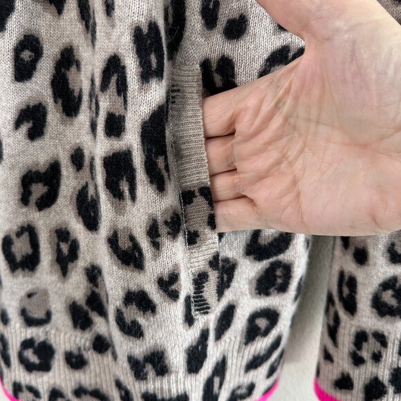 Charter Club Cashmere Cheetah Print Hoodie, Large - Picture 6 of 10